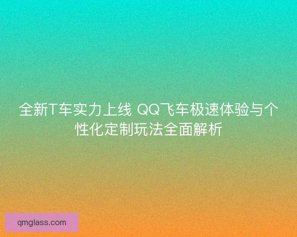 全新T车实力上线 QQ飞车极速体验与个性化定制玩法全面解析